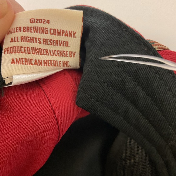 AMERICAN NEEDLE MILLER HIGH LIFE BEER SNAPBACK COTTON HAT RED NWOT - Picture 9 of 13